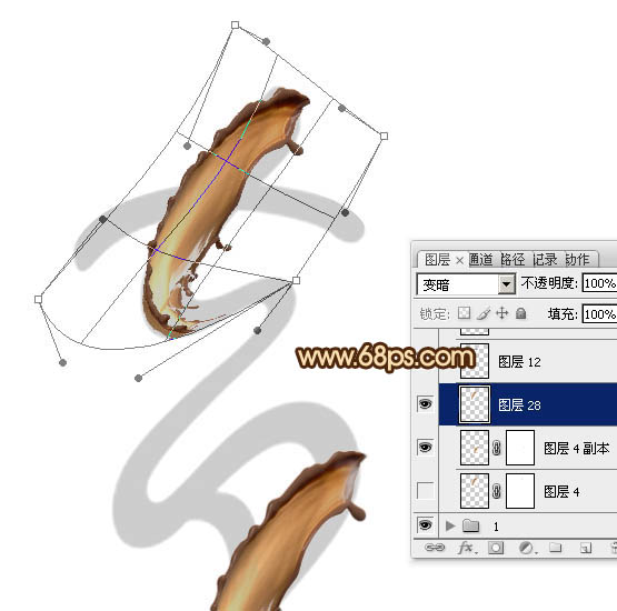 噴濺字，制作巧克力樣式的噴濺字