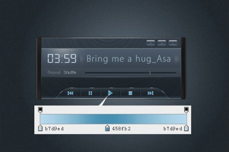 PS教程绘制一个质感的音乐播放器