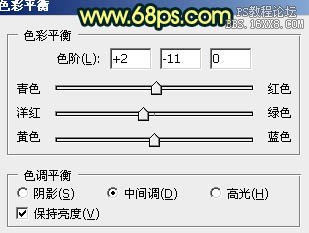 ps处理树林人物图片柔和的暗青色