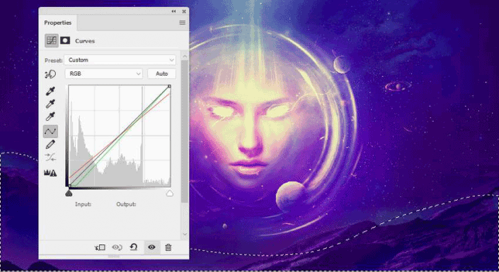 場景合成，用PS合成一個抽象的超現(xiàn)實科幻人物