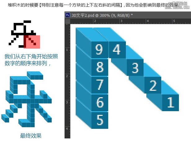 ps像素字教程