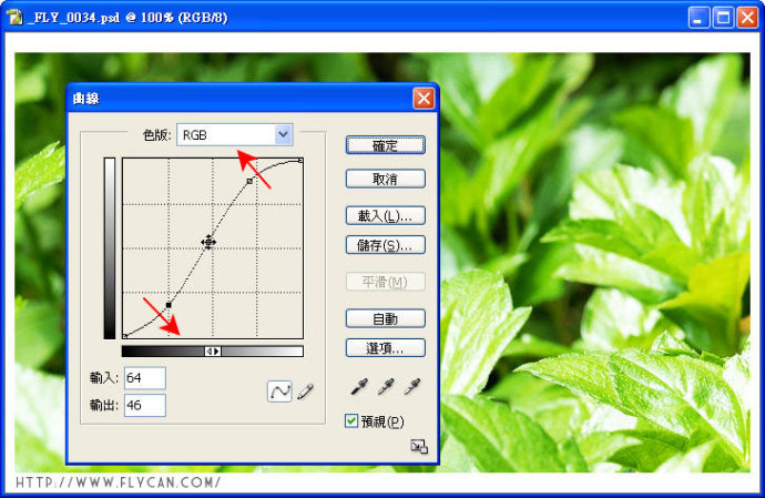 曲线使用实例:色彩对比