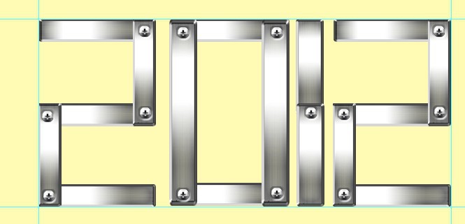 ps钢板字教程