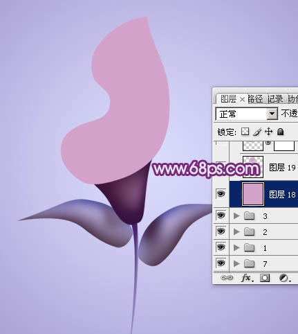 ps制作漂亮的紫色3D花朵