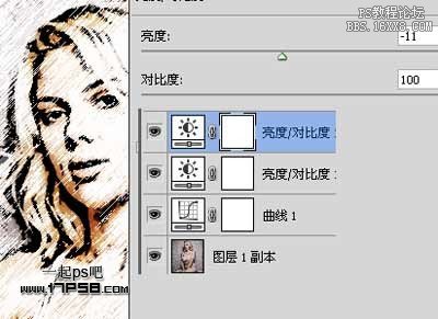 用ps制作钢笔素描特效