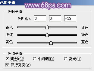 ps非主流藍紫色粉調效果