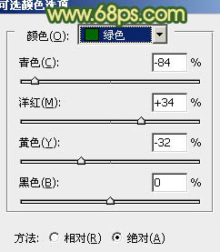 ps調出樹木邊的MM圖片純美的黃綠色