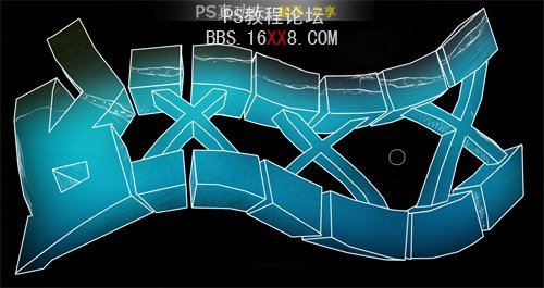 PS素材合成将文字线稿做成3D涂鸦字体教程