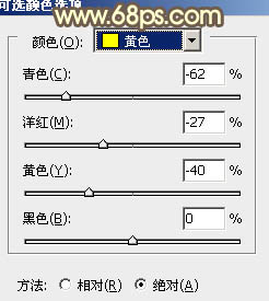 ps給草地MM圖片添加柔和的粉黃色