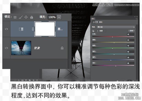 ps cs6調黑白風格的風景照片