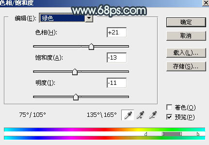 青綠色，調出有點古典味的青色調人像照片