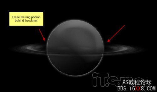 PS教程:绘制一个太空中发光的行星