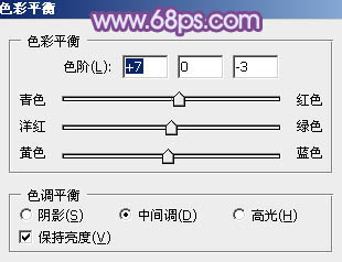 ps非主流藍紫色粉調效果