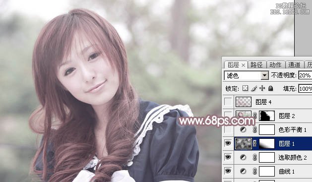ps調小清新中性色教程