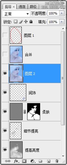 Adobe Photoshop CS3肖像修饰技巧之一高调人像