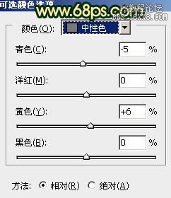 ps處理樹林美女圖片柔和的暗調紅青色