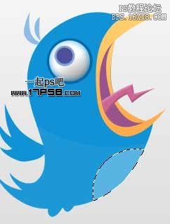 用ps绘制twitter小鸟logo