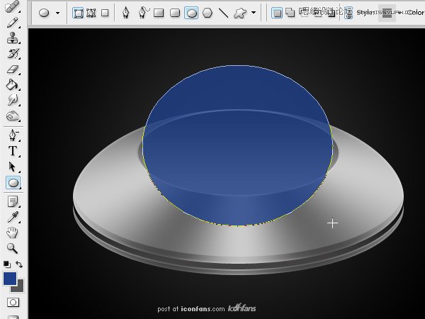 ps绘制逼真质感的UFO图标教程