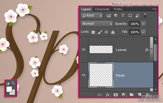 ps设计樱花文字教程