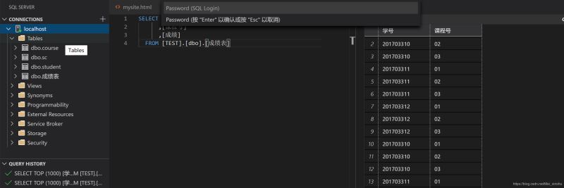 SQL开发知识：vs code连接sql server数据库步骤及遇到的问题小结