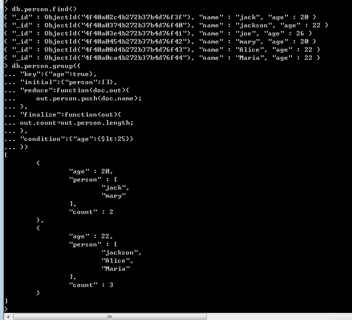 MongoDB入门教程之聚合和游标操作介绍