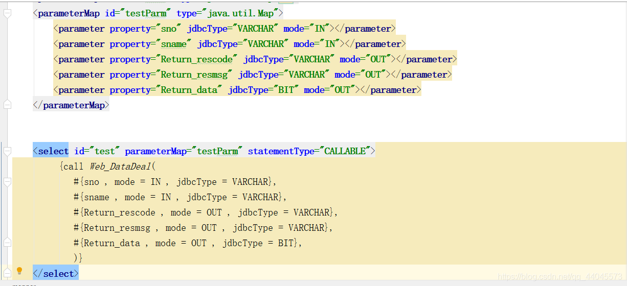 開發基礎之mybatis調用sqlserver存儲過程返回結果集的方法