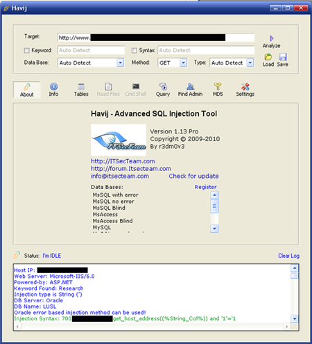 SQL开发知识：SQL注入工具