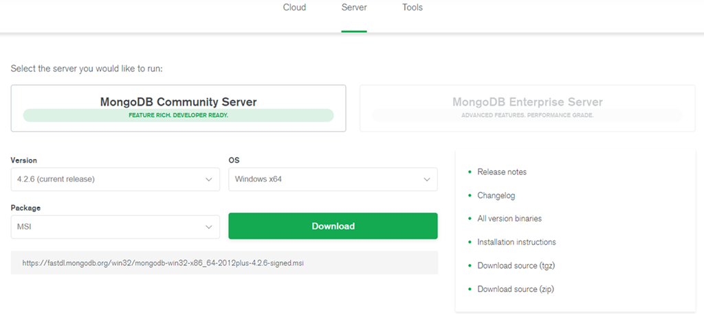 Windows系统安装MongoDB数据库详细步骤