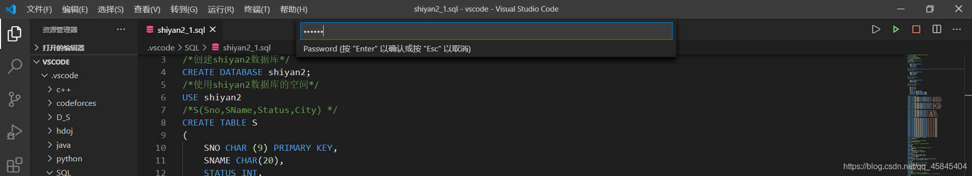 SQL开发知识：Vscode上使用SQL的方法