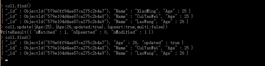 MongoDB數據庫集合中的文檔管理操作教程