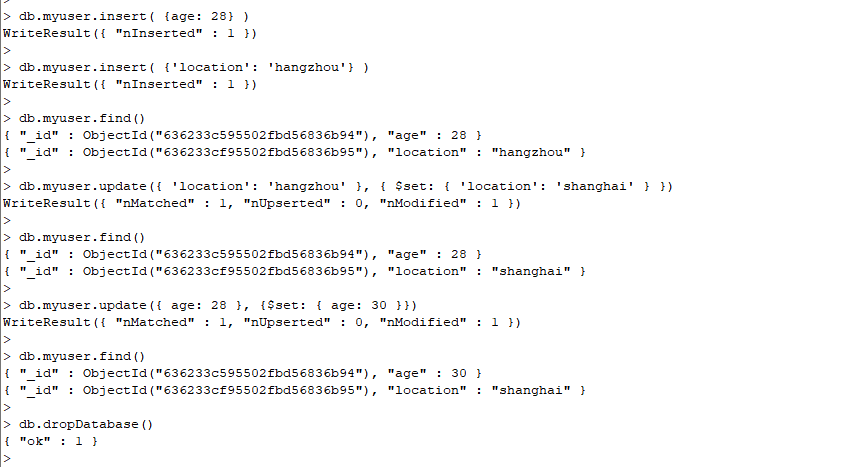 MongoDB入门到进阶笔记：03-MongoDB的客户端使用 常用操作