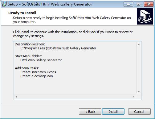 Html Web Gallery Generator