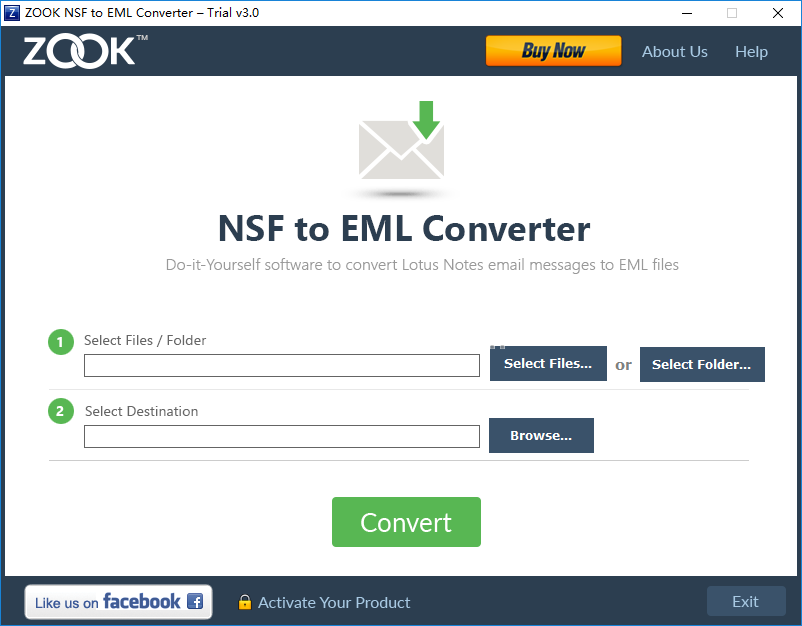 ZOOK NSF to EML Converter