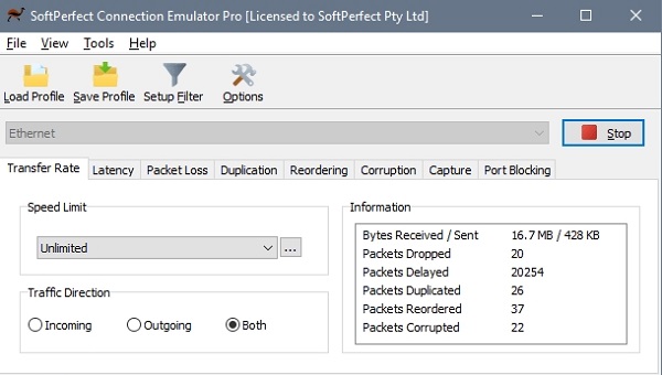 SoftPerfect Connection Emulator Pro