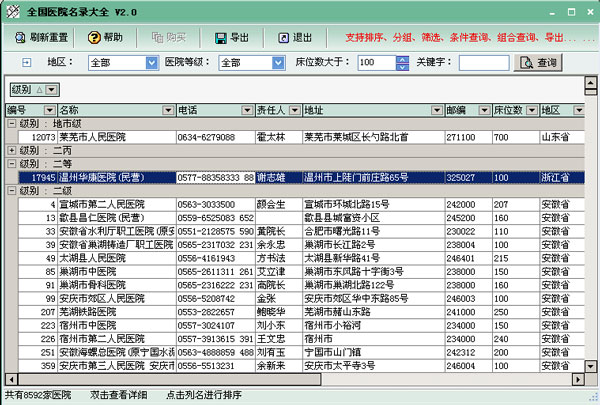 全国医院数据库