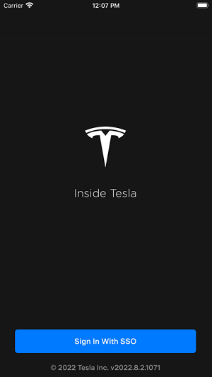 inside tesla app
