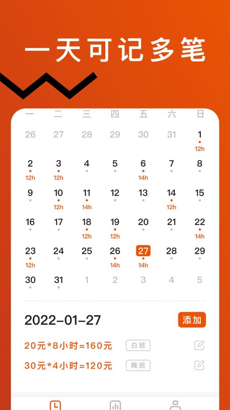 轻松记工时app