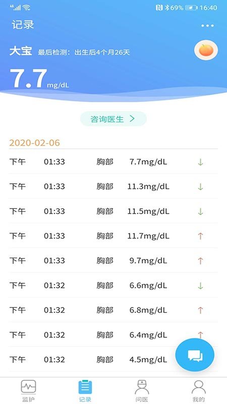 黃疸隨訪app