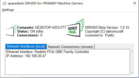 spacedesk手机端