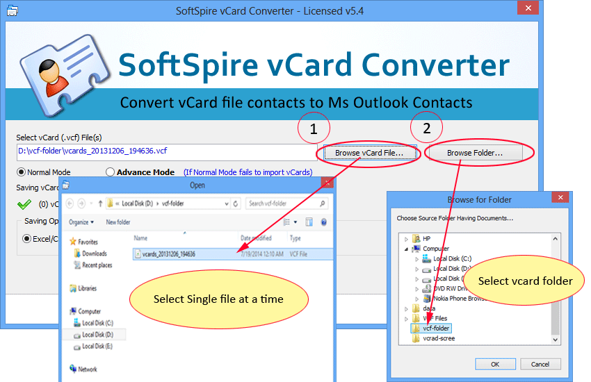 SoftSpire vCard Converter