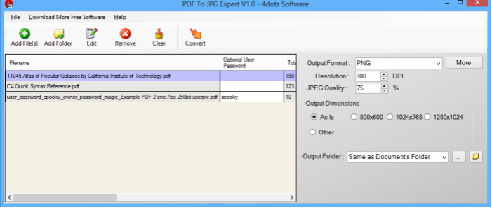 PDF To JPG Expert