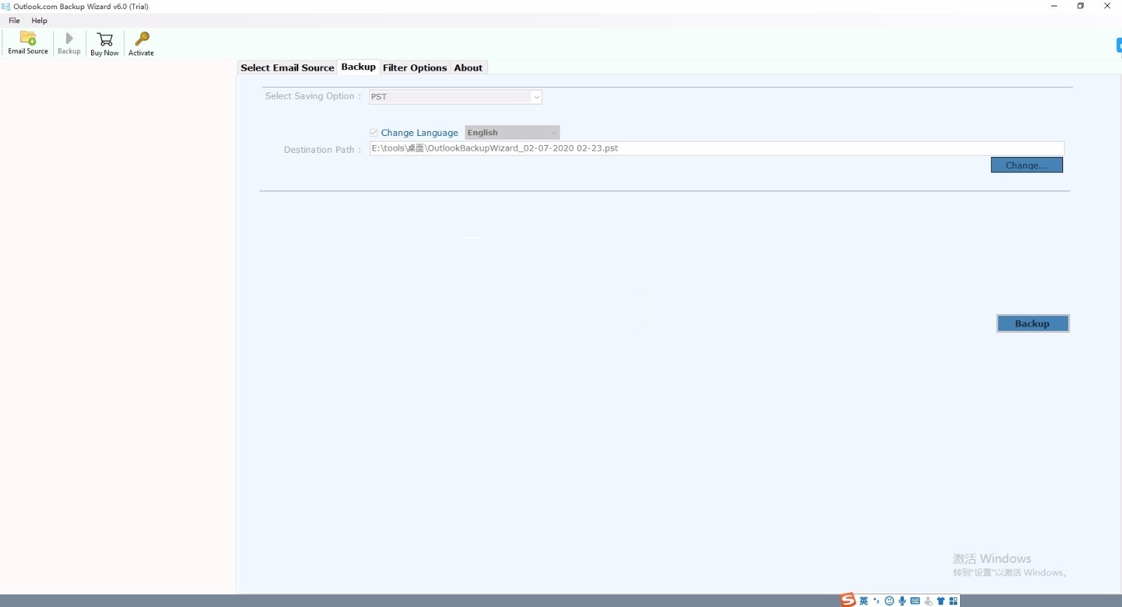 Outlook Webmail Backup Wizard