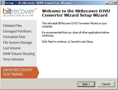 BitRecover DjVu Converter Wizard