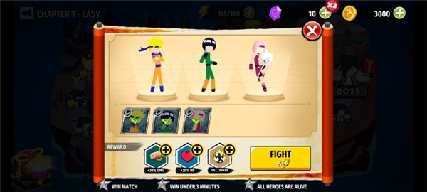 火柴人忍者3v3競技場最新版(Stickman Ninja 3v3)