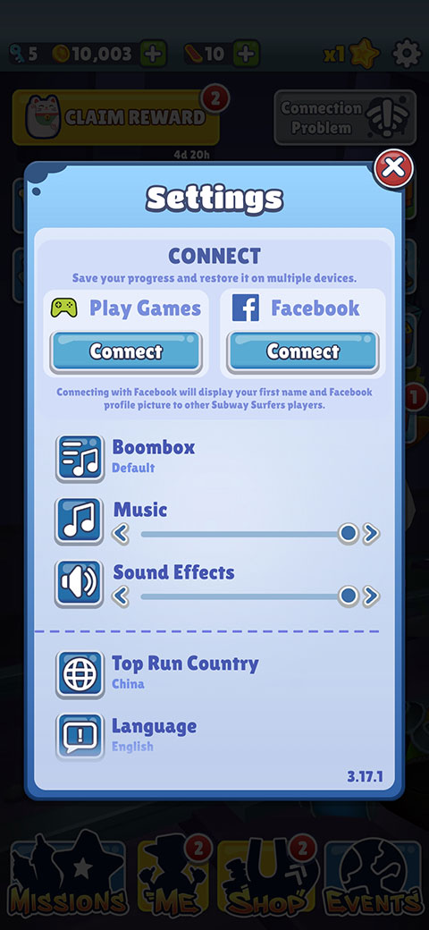地鐵跑酷國際服無限金幣無限鑰匙版(Subway Surf)