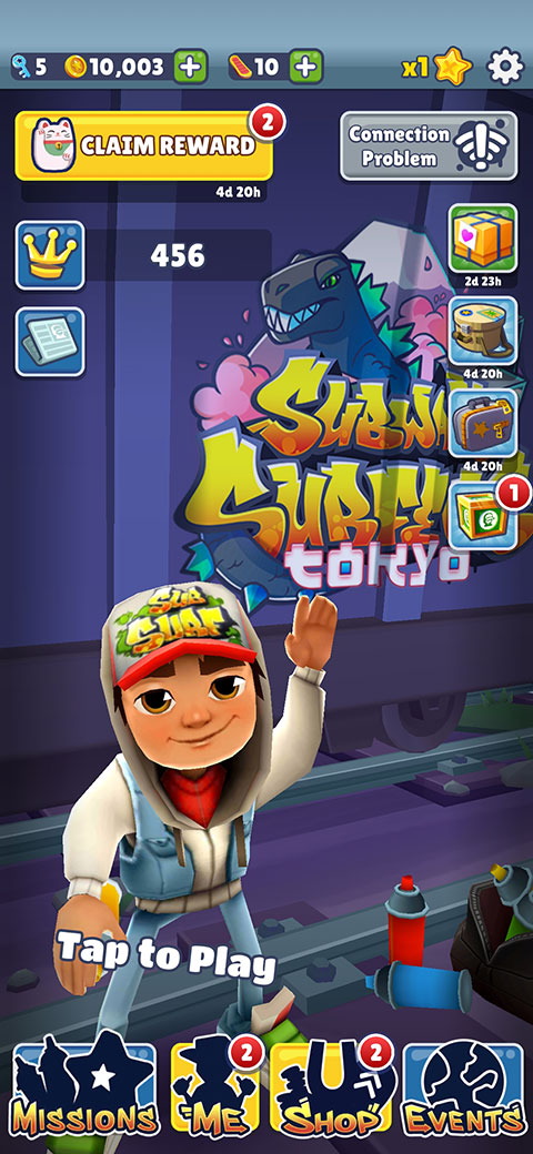 地鐵跑酷國際服無限金幣無限鑰匙版(Subway Surf)