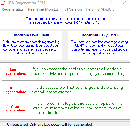 HDD Regenerator(硬盘坏道修复工具)
