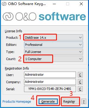 O&O DiskErase磁盤清理工具