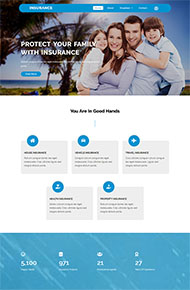 家庭保险公司HTML5模板 