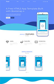 Bootstrap4手机APP网站模板 